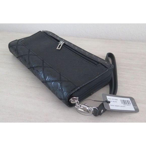 Guess FF713246 Women's Black Signature Amaryllis SLG Wristlet Clutch Zip Wallet - Picture 11 of 11
